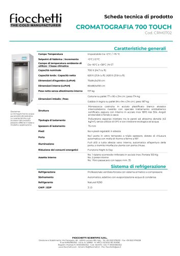 CROMATOGRAFIA 700 ECT-F TOUCH