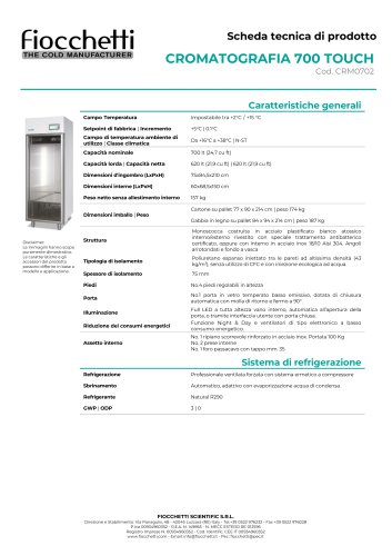CROMATOGRAFIA 700 ECT-F TOUCH