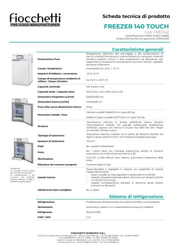 FREEZER 140 ECT-F TOUCH