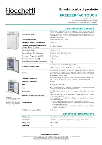 FREEZER 140 ECT-F TOUCH