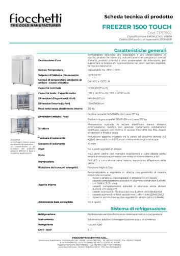 FREEZER 1500 ECT-F TOUCH