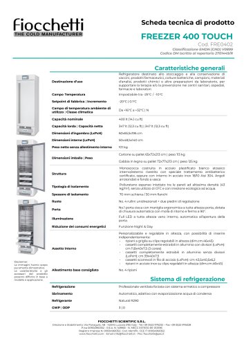 FREEZER 400 ECT-F TOUCH