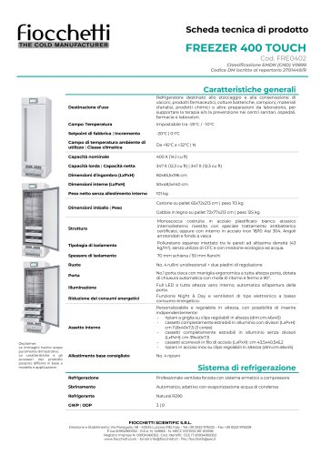 FREEZER 400 ECT-F TOUCH