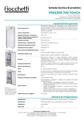 FREEZER 700 ECT-F TOUCH