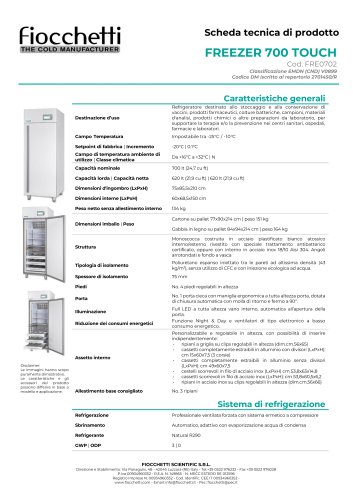FREEZER 700 ECT-F TOUCH