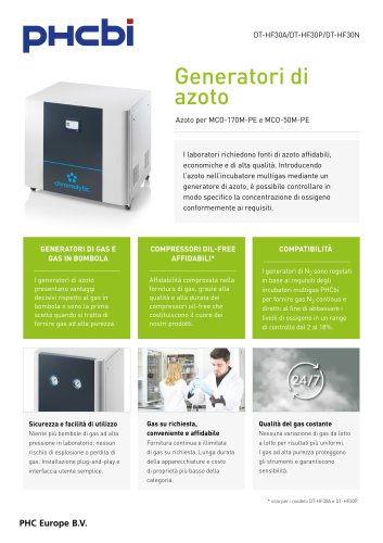 DT-HF30A / DT-HF30P / DT-HF30N - Generatori di azoto