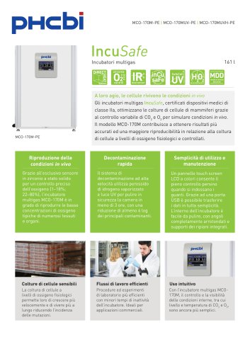 MCO-170M-PE / MCO-170MUV-PE / MCO-170MUVH-PE - Incubatori multigas