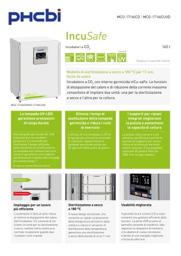 MCO-171AICD / MCO-171AICUVD - Incubatore a CO2