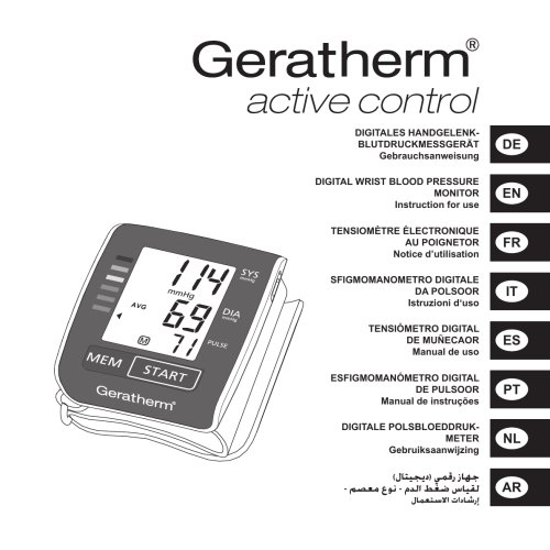 Geratherm® active controlSfigmomanometro digitale da polso GT-1215