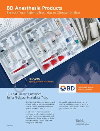 BD Anesthesia Products