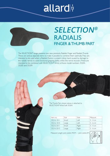 SELECTION® RADIALIS FINGER & THUMB PART