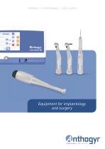 Brochure equipment for implantology and surgery