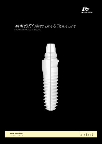 Impianto in ossido di zirconio – whiteSKY Alveo Line & Tissue Line