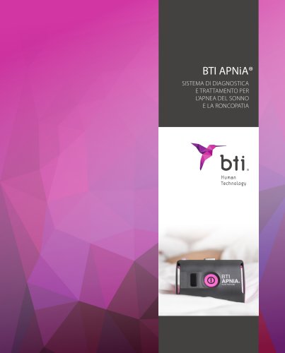 BTI Apnia® - Sistemadi Diagnostica e Trattamento per L'Apnea del Sonno e la Roncopatia