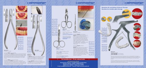 Instruments for the invisible splint the rapy