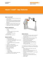 Data sheet: Key features of the neuromate® stereotactic robot