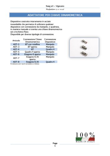 Adattatore per chiave dinamometrica