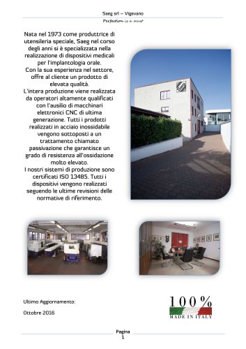 Catalogo Saeg in italiano