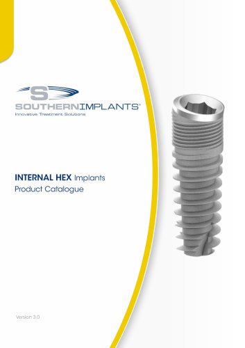 INTERNAL HEX Implants Product Catalogue