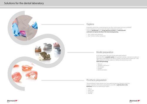 Solutions for the dental laboratory