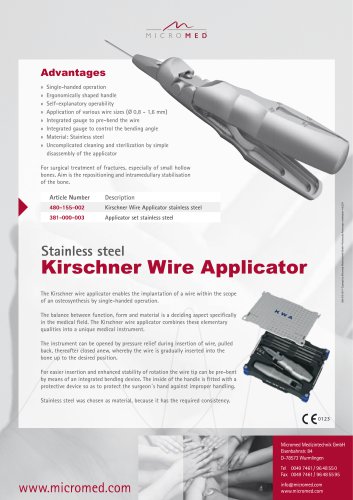 Kirschner Wire Applicator