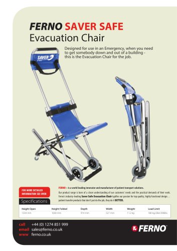 Ferno saver safe :evacuation chair