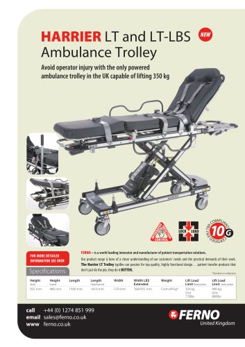 Harrier LT and LT-LBS Ambulance Trolley