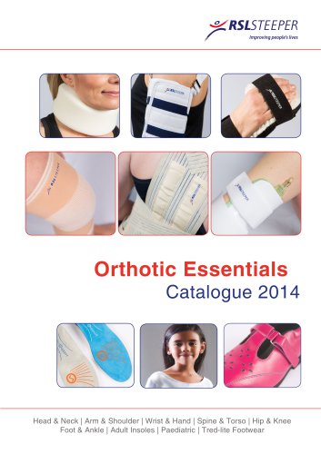 Orthotic Essentials Catalogue 2014