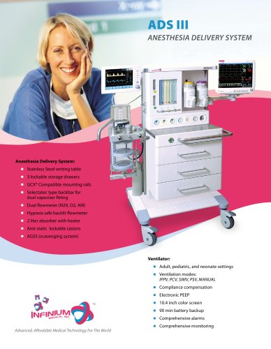 ADS III ANESTHESIA DELIVERY SYSTEM