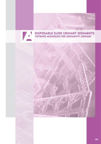 Disposable slide urinary sediments