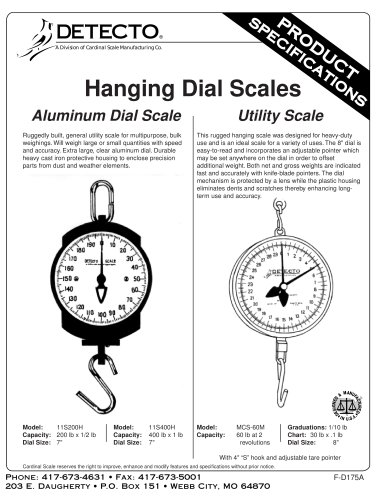 11S Series, Dial