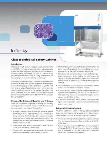 Infinity® Class II Microbiological Safety Cabinets