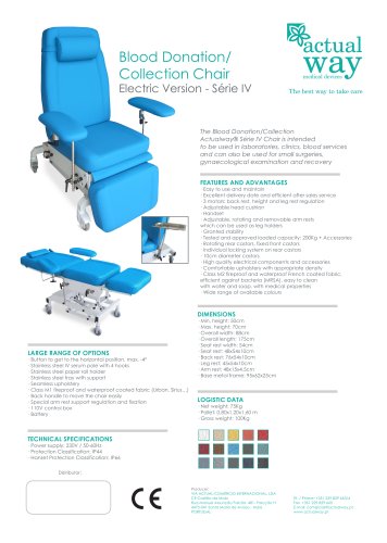 Eletric Blood Donations Chair Serie IV