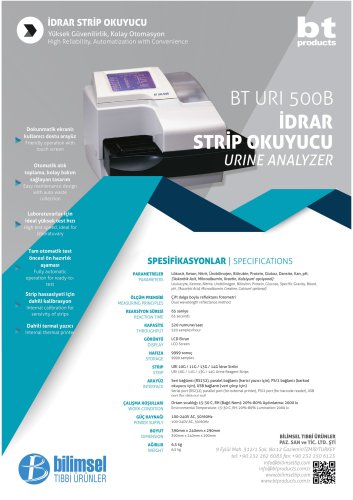 BT URI 500B URINE STRIP READER