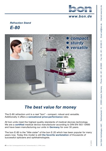 Refraction Stand bon E-80 - The best value for money