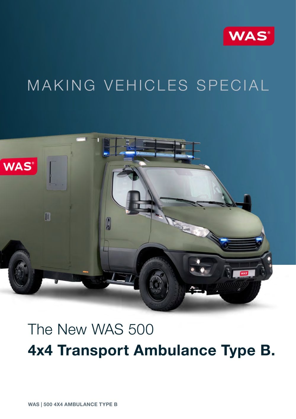 The New WAS 500 4x4 Transport Ambulance Type B - WAS - Wietmarscher Ambulanz- und Sonderfahrzeug