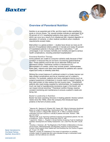 Parenteral Nutrition