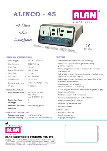 CO2 Insufflator ALINCO - 60/45/30