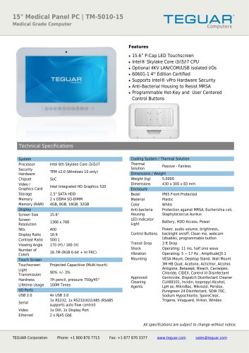 15" Medical Panel PC | TM-5010-15