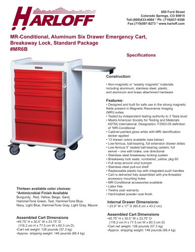 MR6B – ALUMINUM MR-CONDITIONAL CART