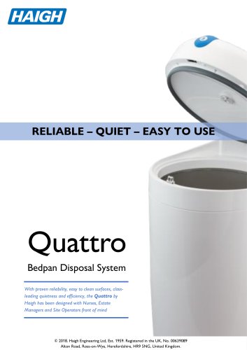 Quattro Bedpan Disposal System