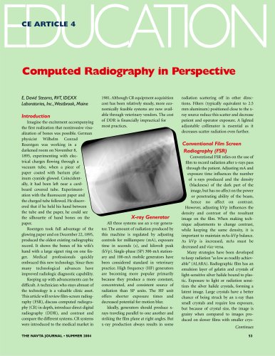 Computed Radiography in Perspective