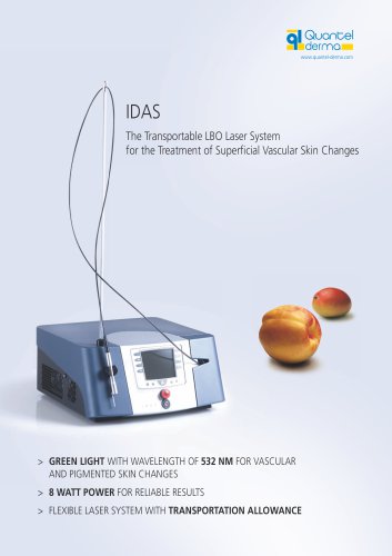 IDAS The Transportable LBO Laser System for the Treatment of Superfi cial Vascular Skin Changes