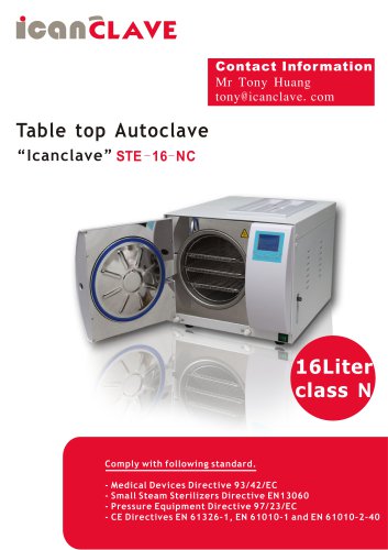 bench top autoclave (non vacuum) N16C