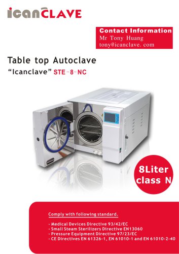 bench top autoclave (non vacuum) N8C