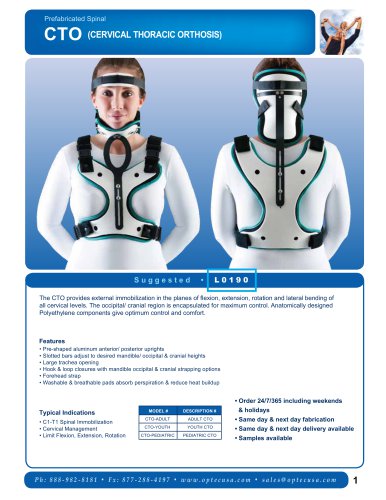 CTO (Cervical Thoracic Orthosis)