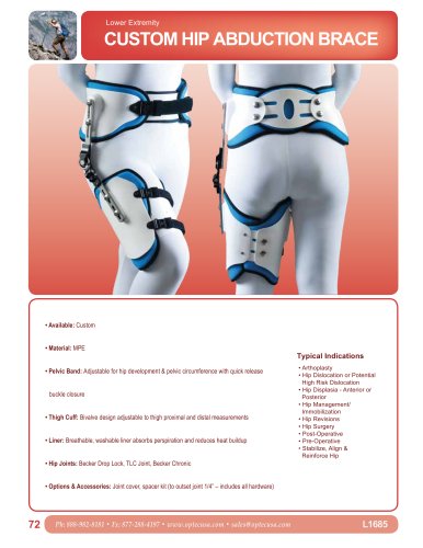 Custom Hip Abduction Orthosis