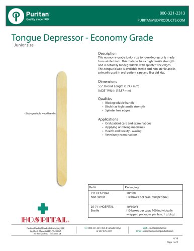 Tongue Depressor - Economy Grade