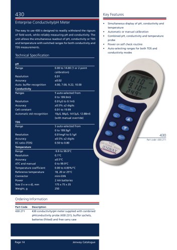 430  Conductivity/pH Meter