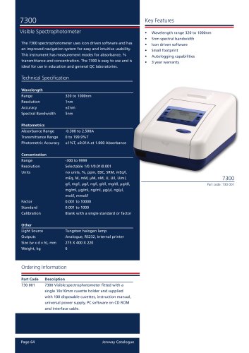 7300  Visible Spectrophotometer